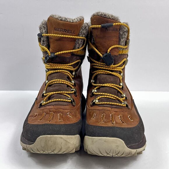 Merrell Winter Boots Siren 4 Thermo Mid Waterproof Womens 10 Brown Insulated - Picture 9 of 15